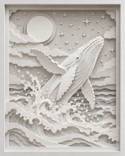 Whale Under the Stars · All-white Paper