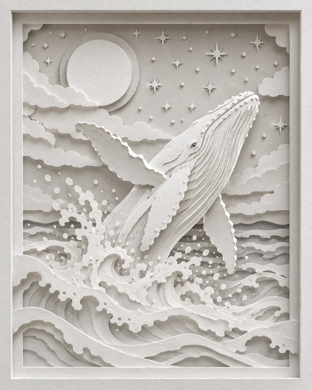 Whale Under the Stars · All-white Paper