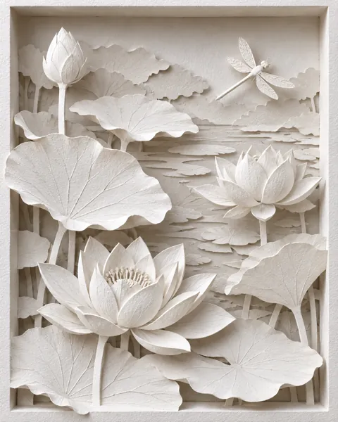 Lotus Pond · All-white Paper