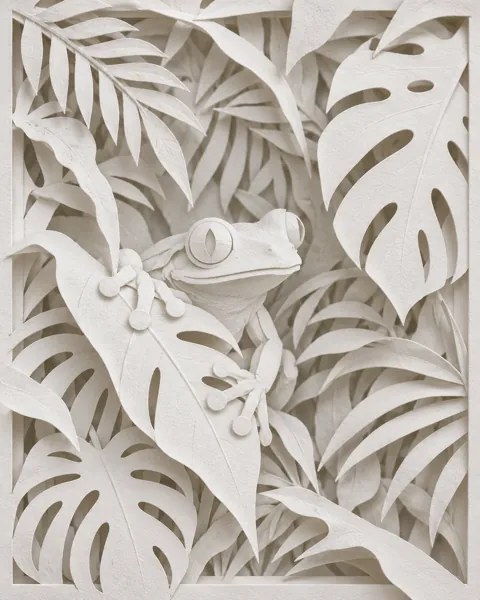 Tropical Jungle Leaves · All-white Paper