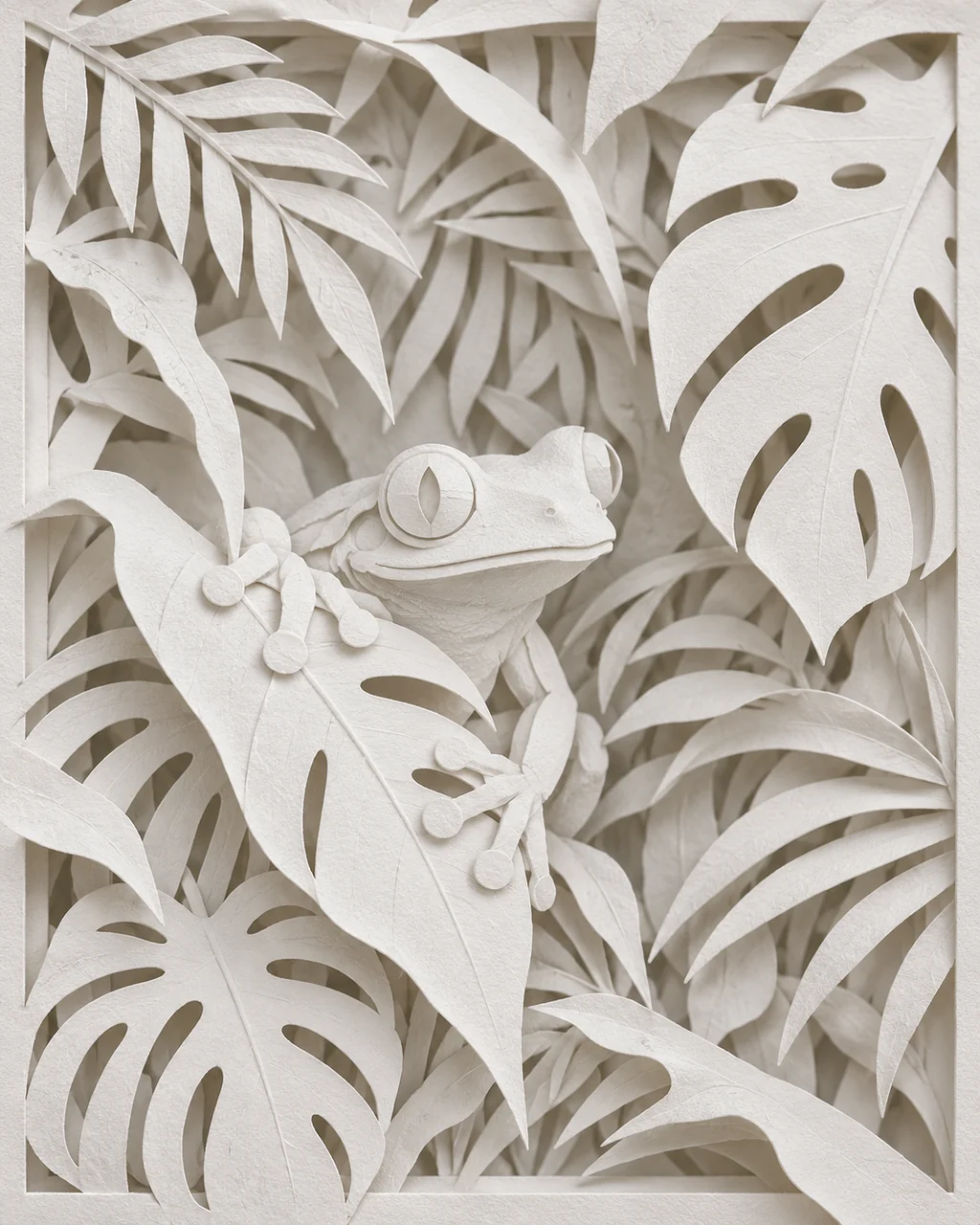 Tropical Jungle Leaves · All-white Paper