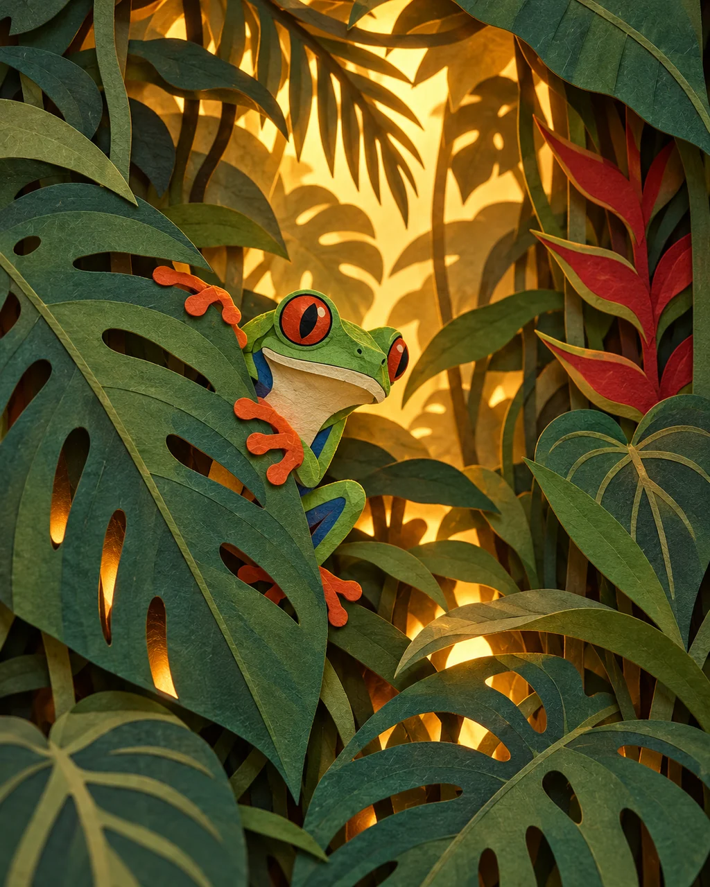 Tropical Jungle Leaves · Backlit Lightbox