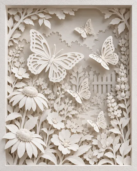 Butterfly Garden · All-white Paper