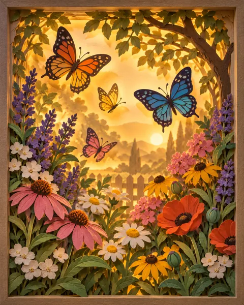Butterfly Garden · Backlit Lightbox