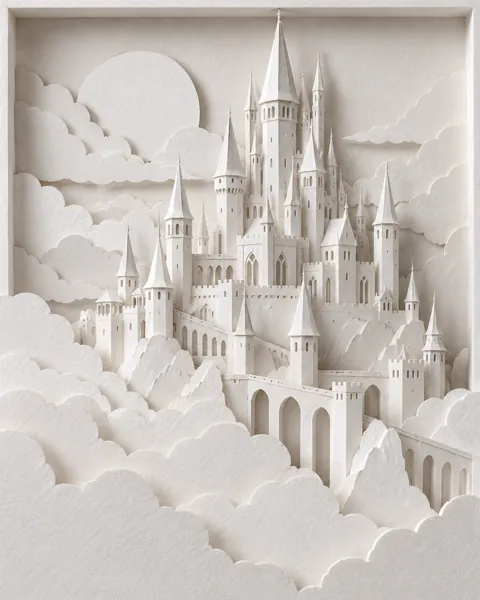 Castle in the Clouds · All-white Paper
