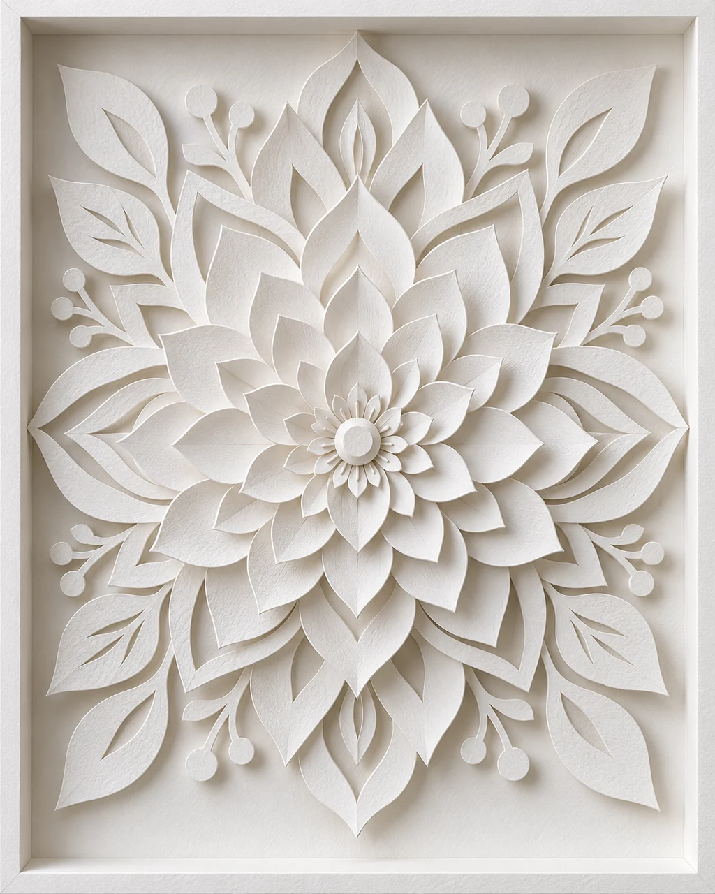 Floral Mandala · All-white Paper