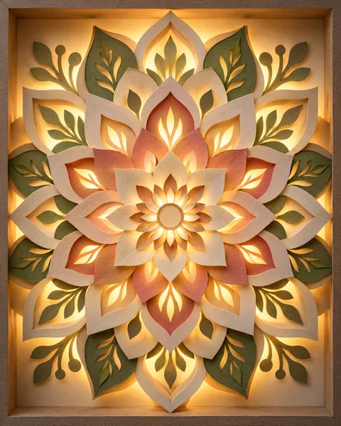 Floral Mandala · Backlit Lightbox