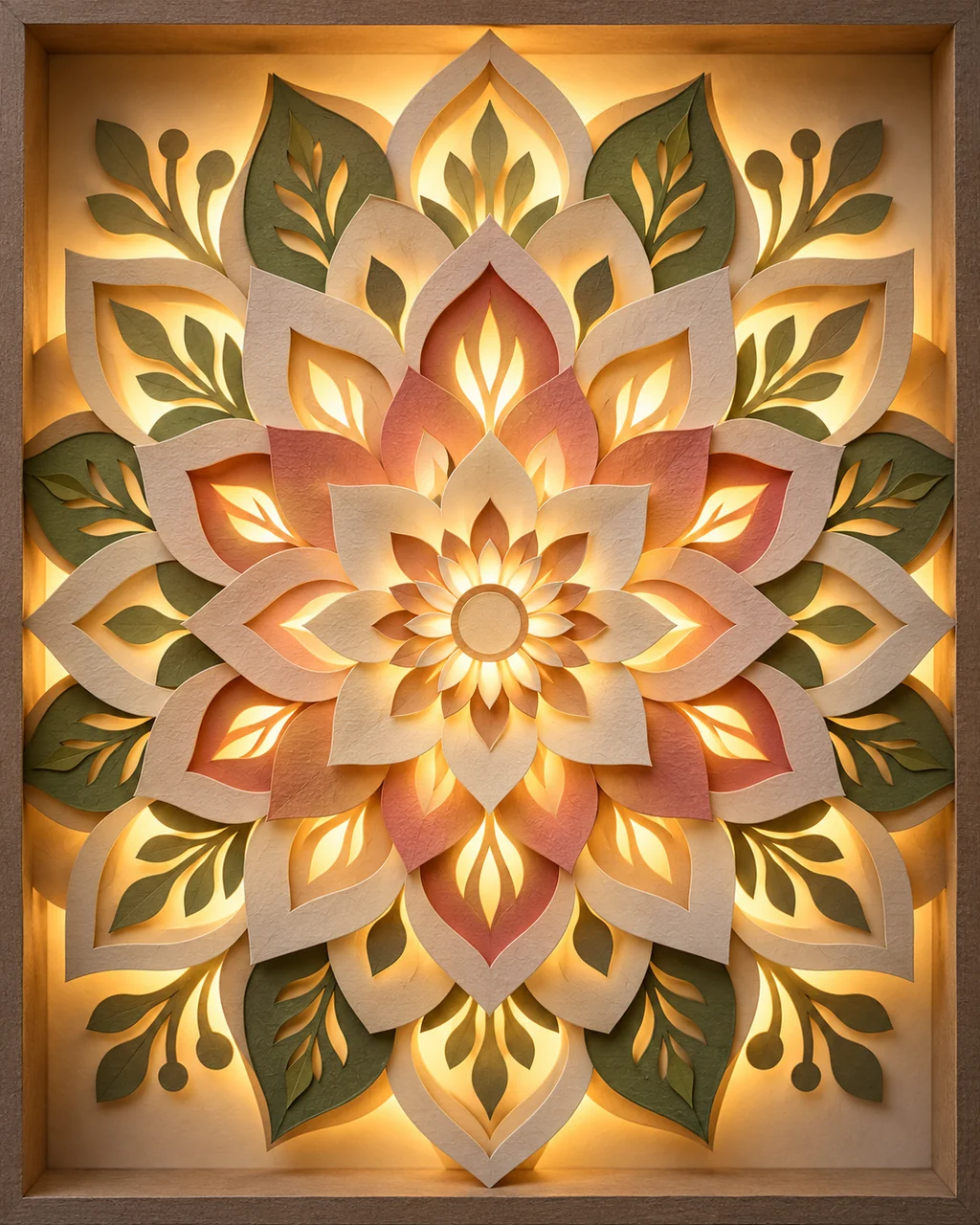 Floral Mandala · Backlit Lightbox