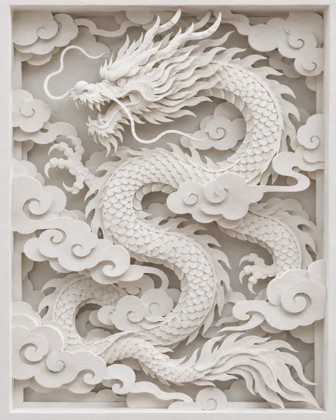 Dragon Dance · All-white Paper