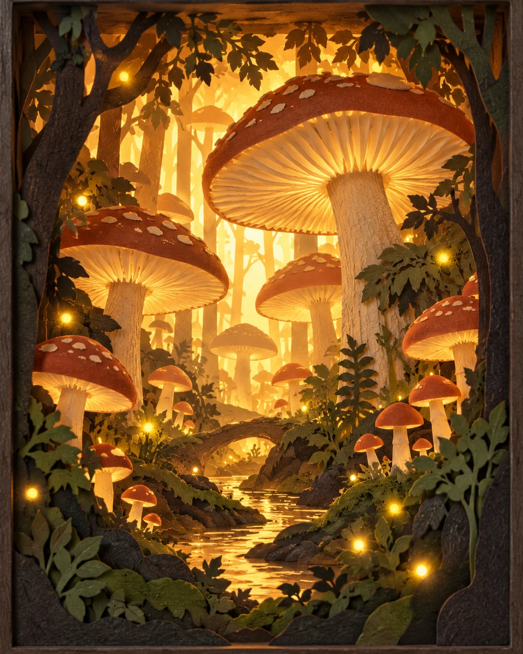 Mushroom Forest · Backlit Lightbox