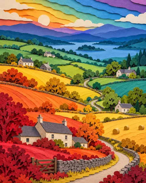 Patchwork Farmland · Rainbow Gradient Layers