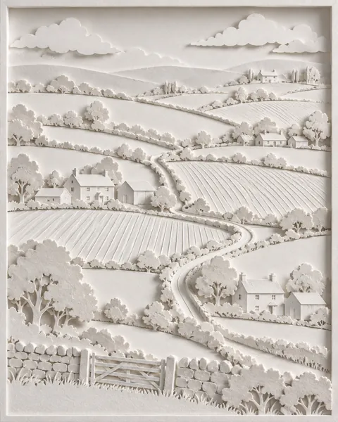 Patchwork Farmland · All-white Paper