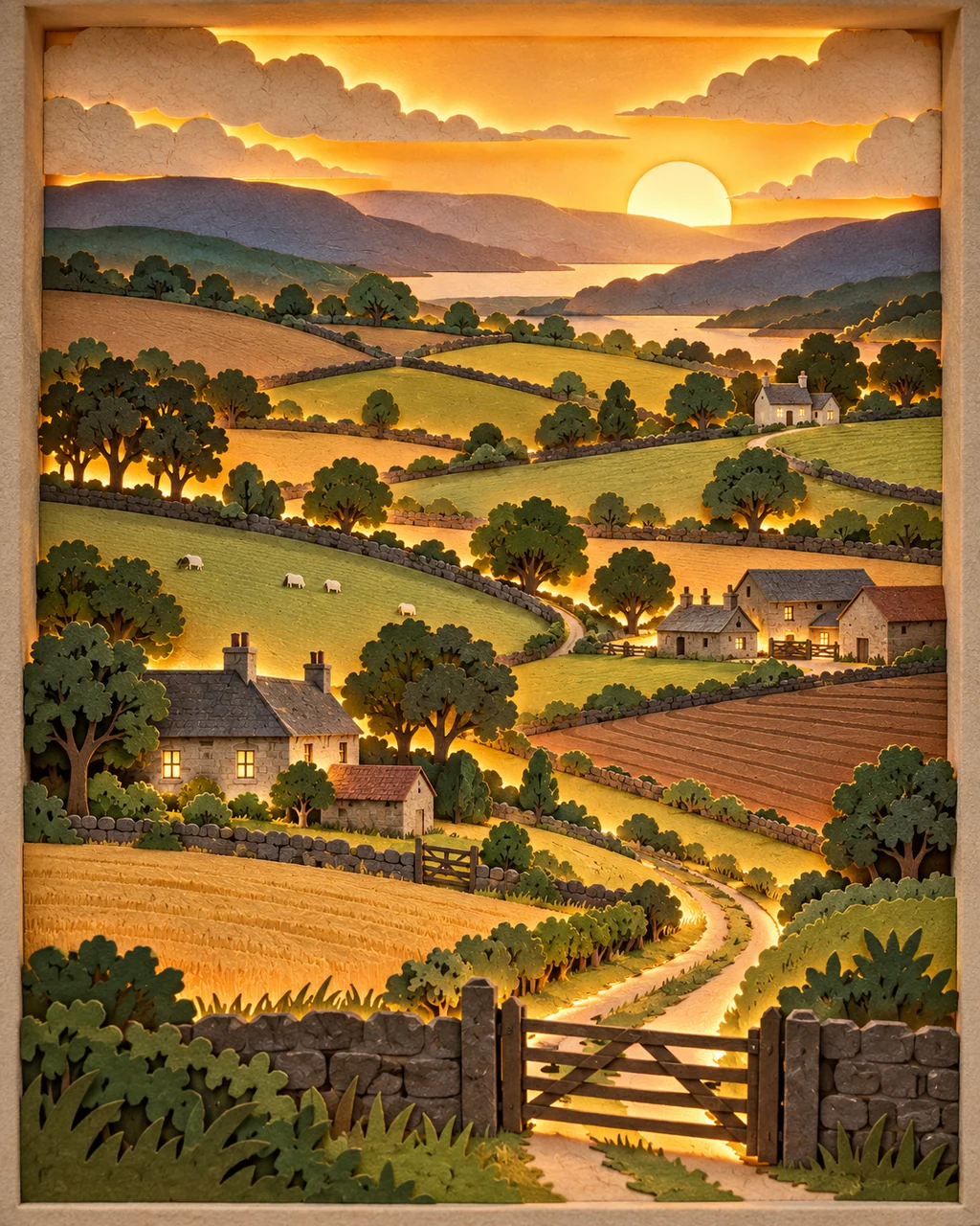 Patchwork Farmland · Backlit Lightbox
