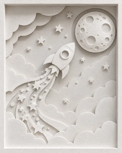 Rocket to the Moon · All-white Paper