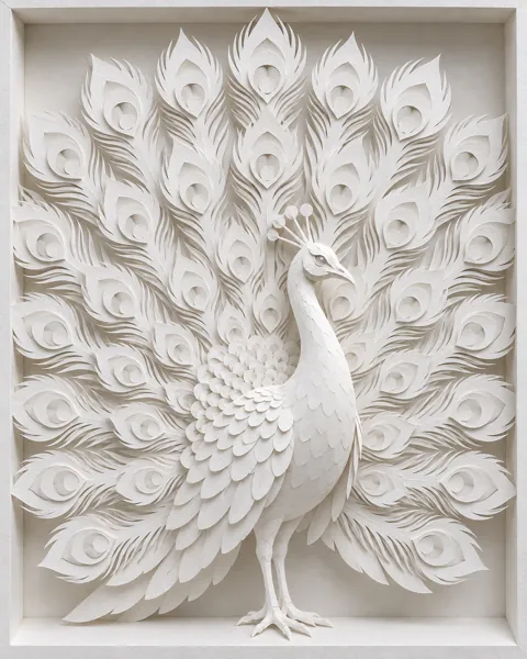Peacock Display · All-white Paper