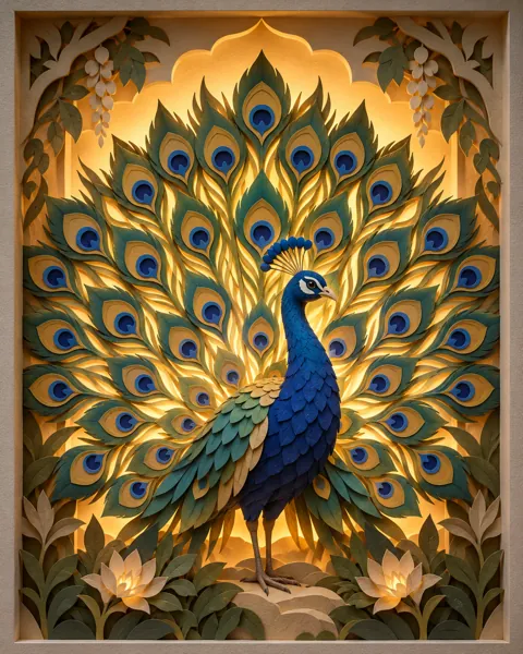 Peacock Display · Backlit Lightbox