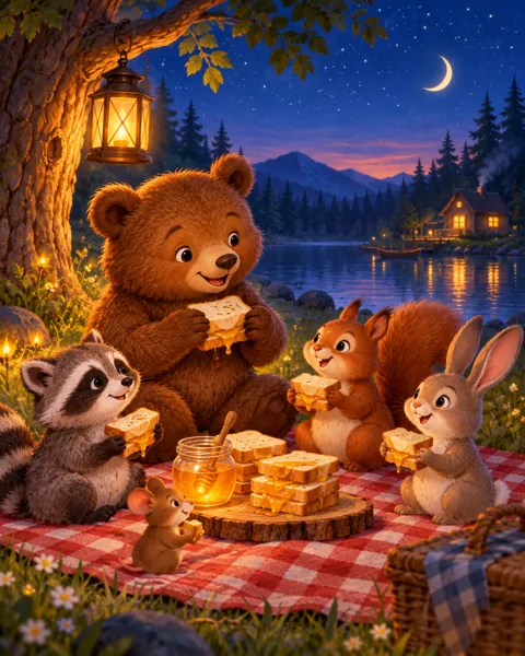 Little Bear Picnic · Twilight Lantern Glow