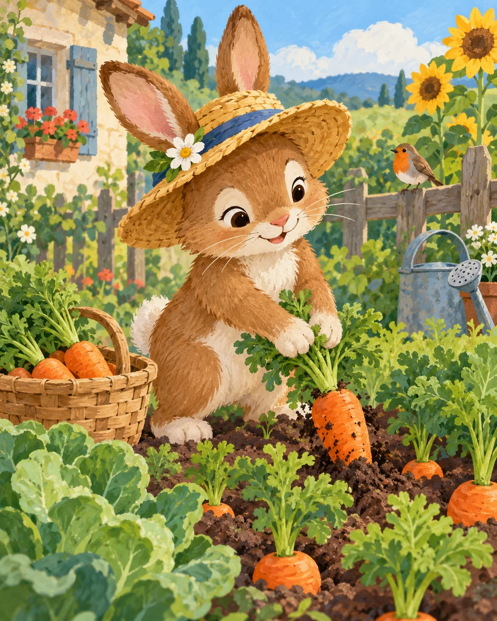 Bunny Gardener · Gouache Storybook
