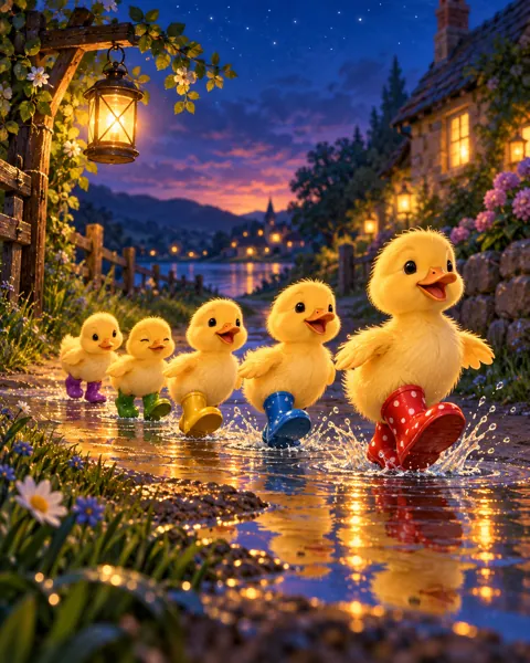 Duckling Puddle Parade · Twilight Lantern Glow