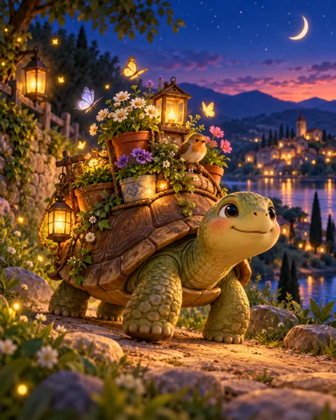 Turtle Garden Express · Twilight Lantern Glow