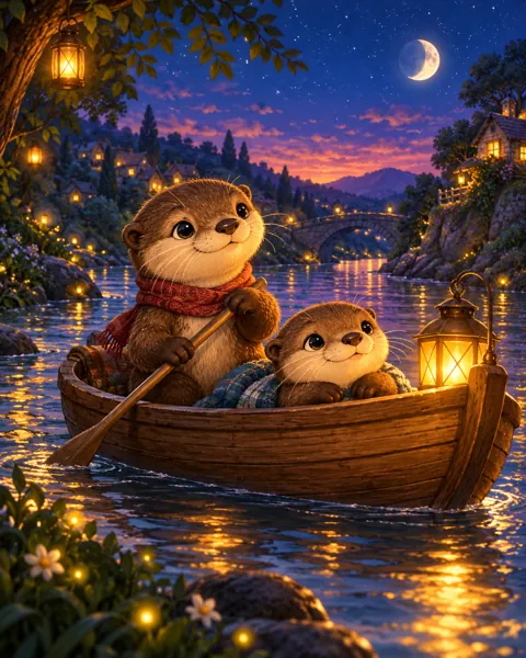 Otter Boat Adventure · Twilight Lantern Glow