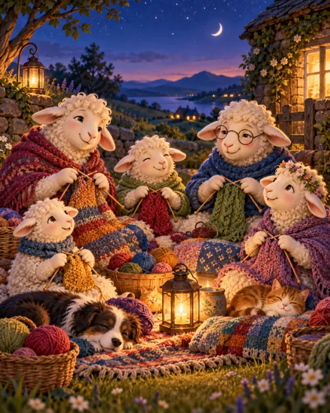 Sheep Knitting Club · Twilight Lantern Glow
