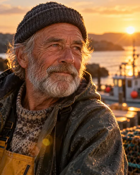 Weathered Fisherman · Golden Backlight