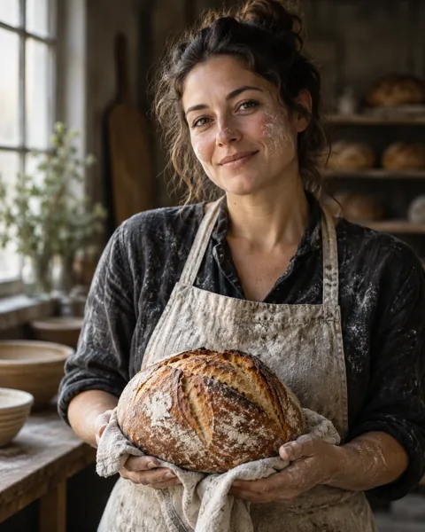 Flour-dusted Baker · Soft Window Light
