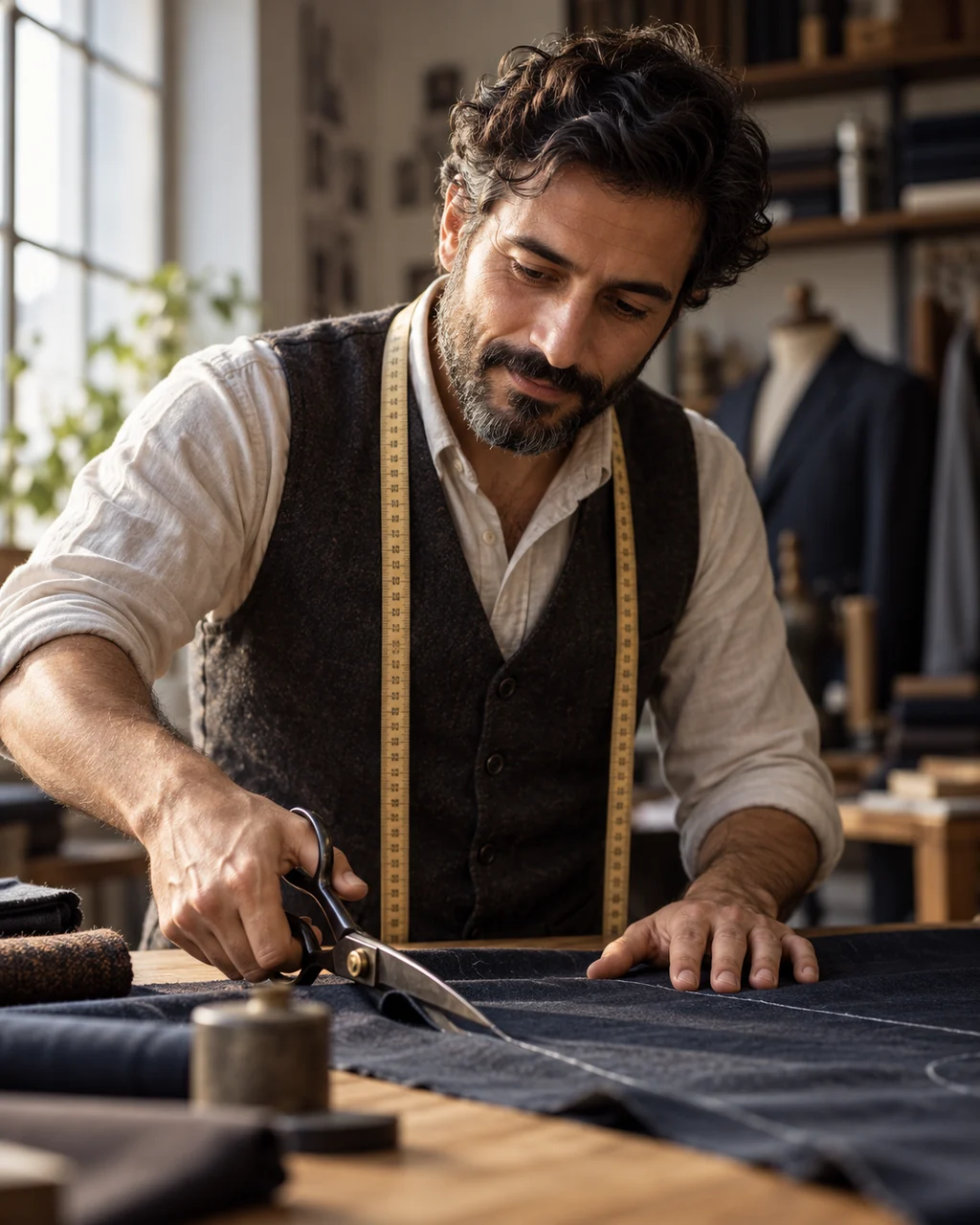 Tailor at Work · Soft Window Light