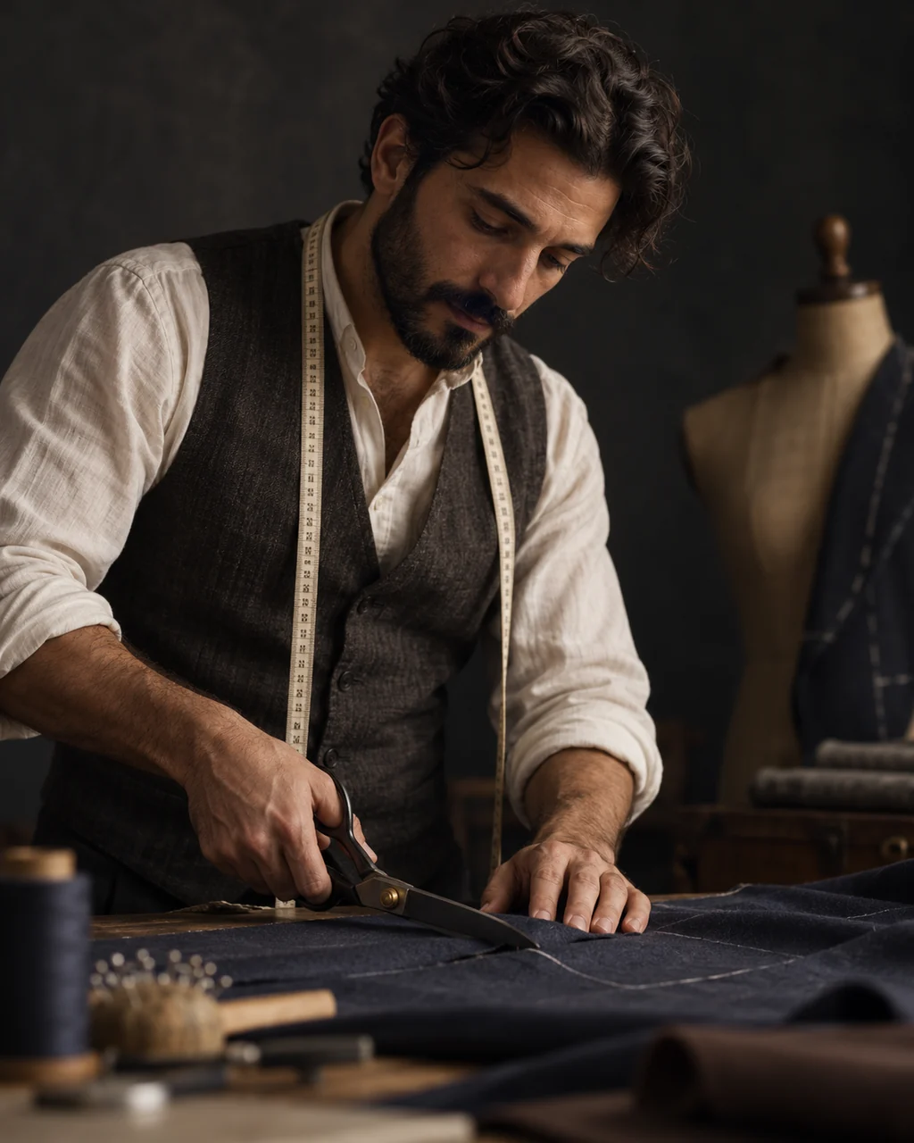 Tailor at Work · Low-key Studio