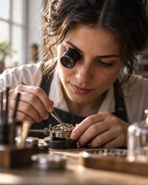 Watchmaker at the Bench · Soft Window Light
