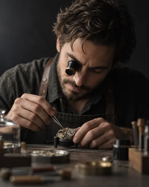 Watchmaker at the Bench · Low-key Studio