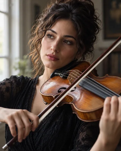 Concert Violinist · Soft Window Light