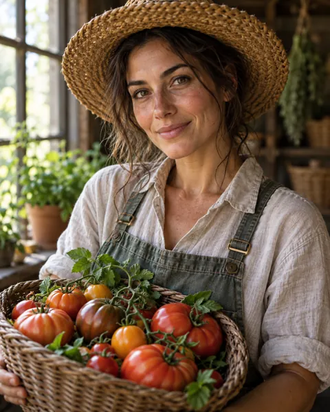 Gardener in Straw Hat · Soft Window Light