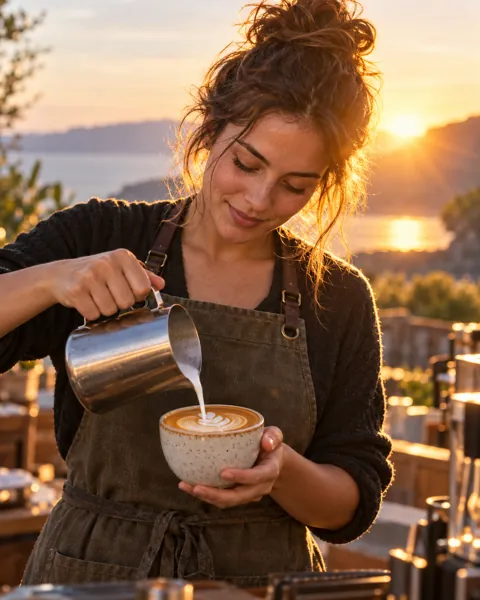 Cafe Barista · Golden Backlight