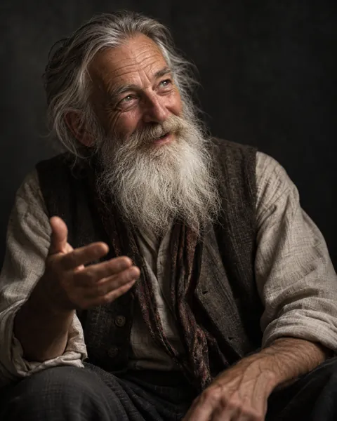 Silver-bearded Storyteller · Low-key Studio
