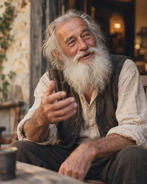 Silver-bearded Storyteller · Analog Film Look