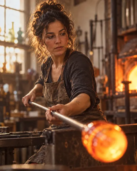 Glassblower at the Furnace · Analog Film Look