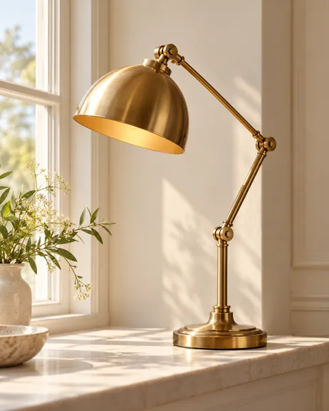 Brass Desk Lamp · Morning Windowsill