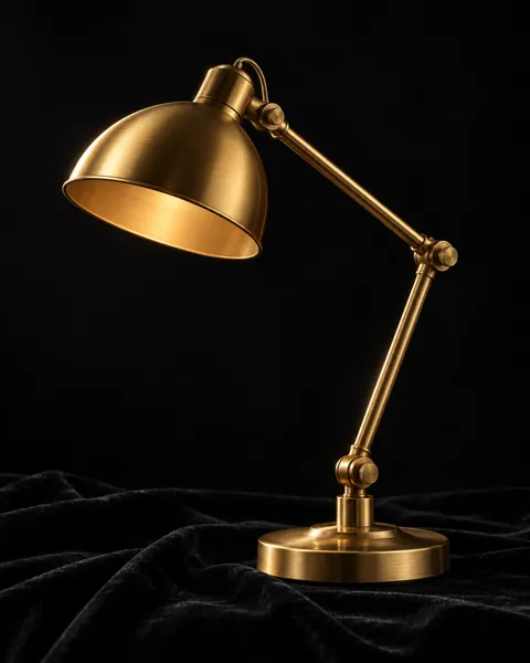 Brass Desk Lamp · Dark Luxury