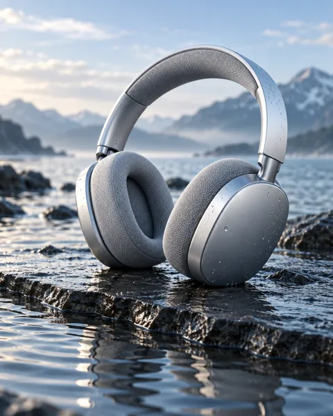 Over-ear Headphones · Wet Stone and Ripples