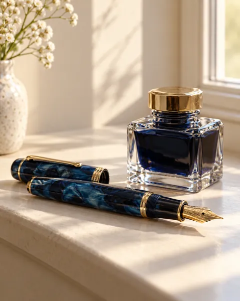 Fountain Pen and Inkwell · Morning Windowsill