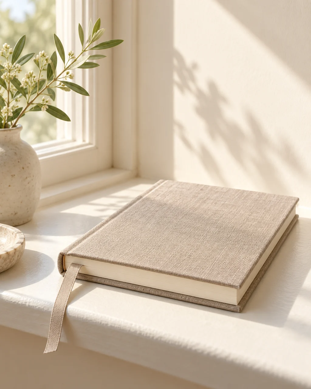 Linen-bound Notebook · Morning Windowsill
