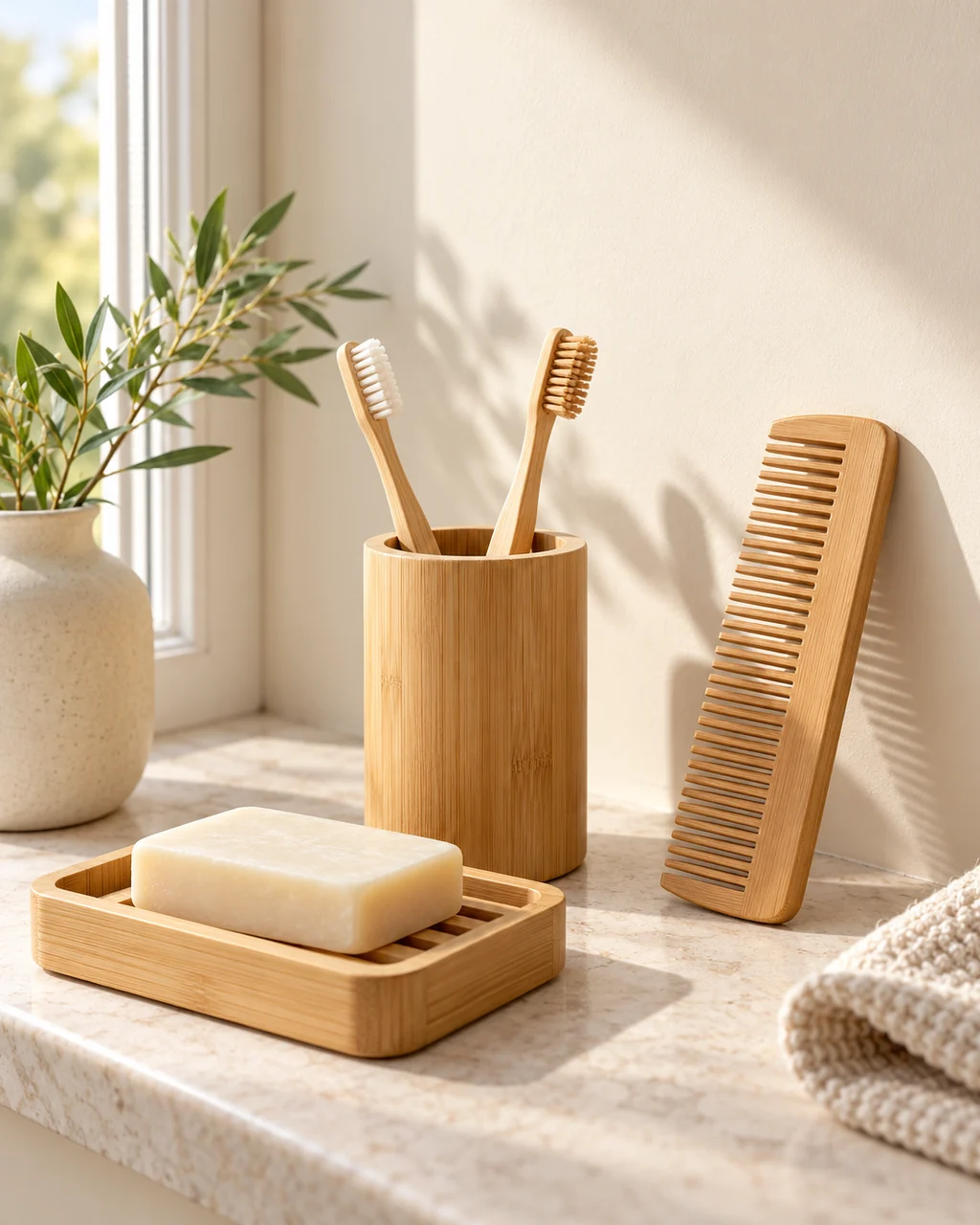 Bamboo Bath Set · Morning Windowsill