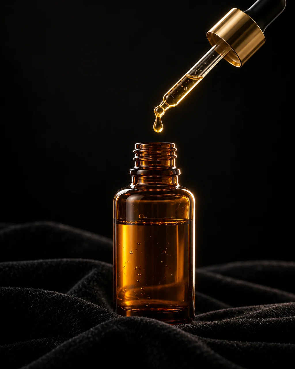 Serum Dropper Bottle · Dark Luxury