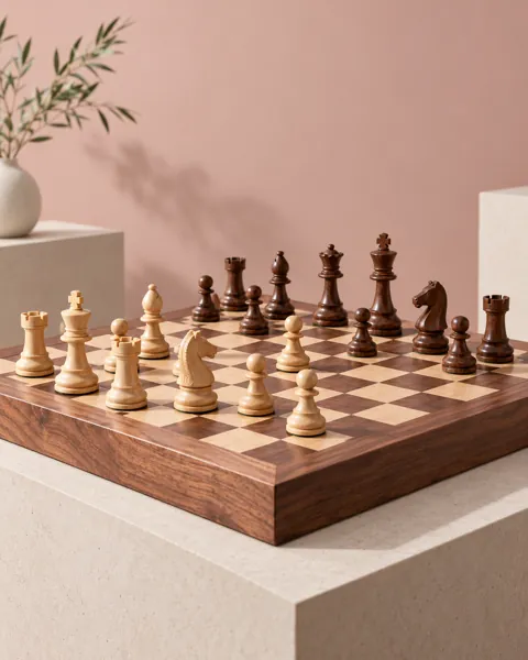 Wooden Chess Set · Pastel Plinth Studio