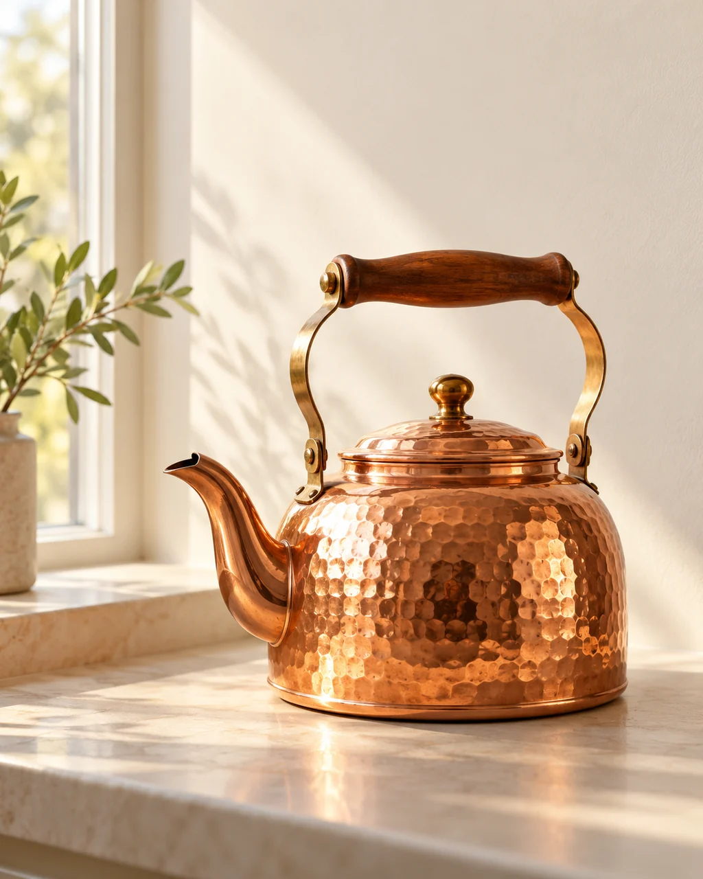 Hammered Copper Kettle · Morning Windowsill
