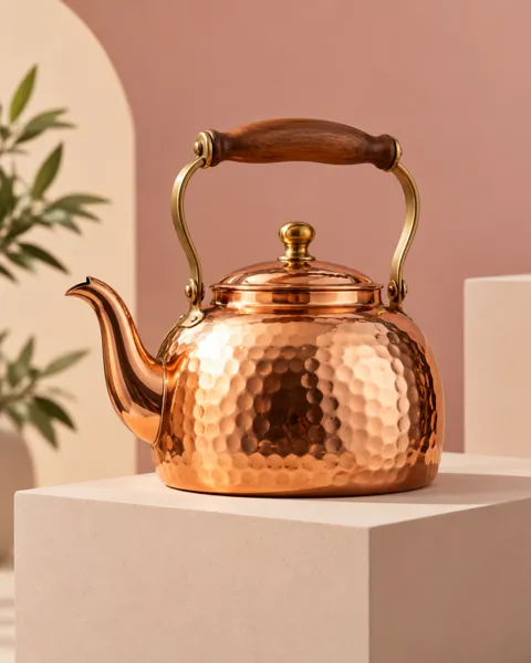 Hammered Copper Kettle · Pastel Plinth Studio