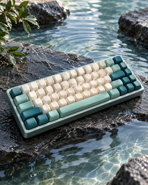 Mechanical Keyboard · Wet Stone and Ripples