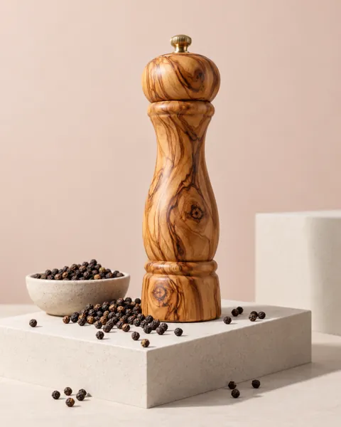 Wooden Pepper Mill · Pastel Plinth Studio